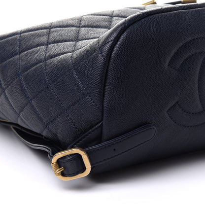 Chanel Caviar Quilted Filigree Backpack Navy 7 of 9