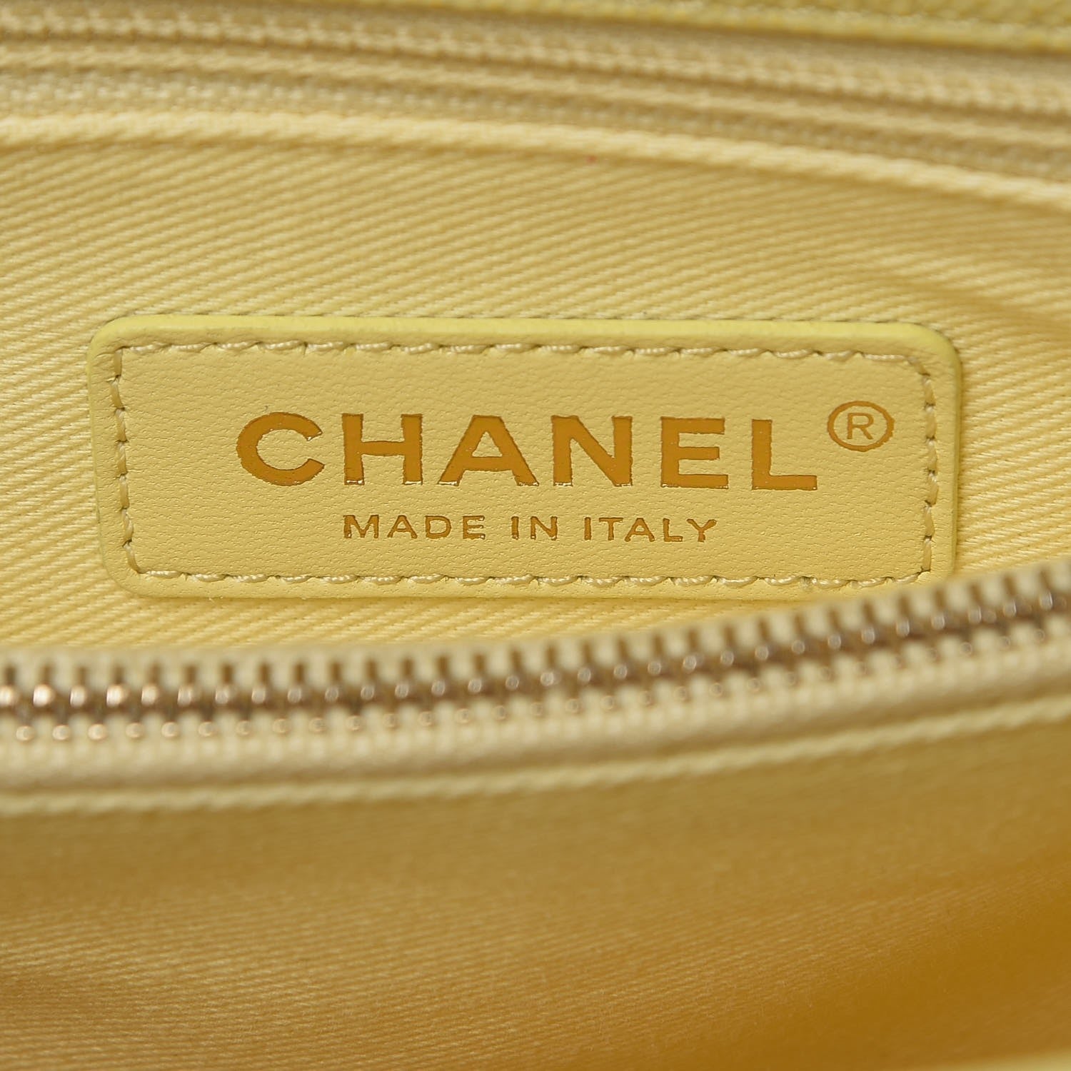 Chanel Caviar Quilted Small Coco Handle Flap Yellow 8 of 9