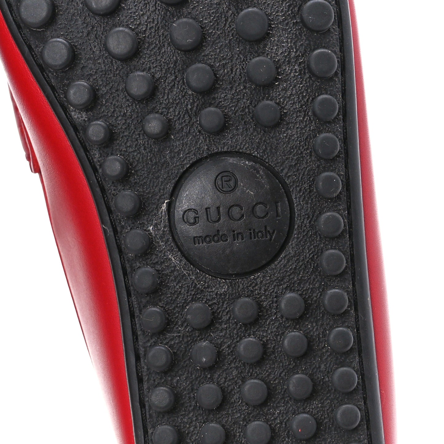 Guccissima Calfskin Mens Driver Loafers 6.5 Red