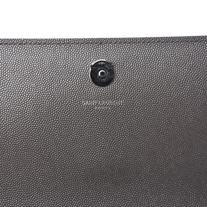 Saint Laurent Grain De Poudre Medium Classic Monogram Kate Satchel Earth Grey 5 of 9
