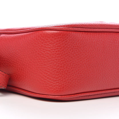 Gucci Pebbled Calfskin Small Soho Disco Bag Tabasco Red 8 of 10