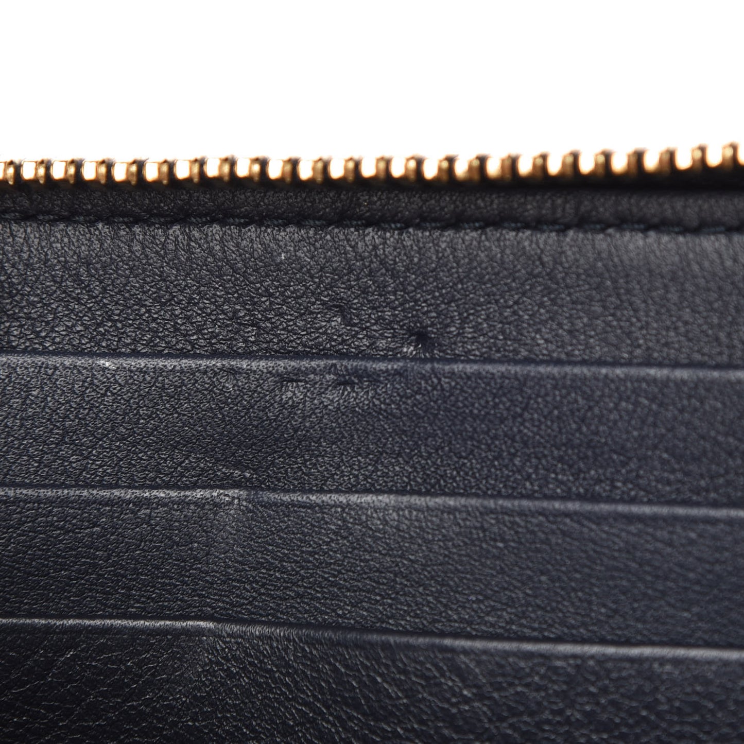 Calfskin Monogram Zip Around Wallet Deep Marine