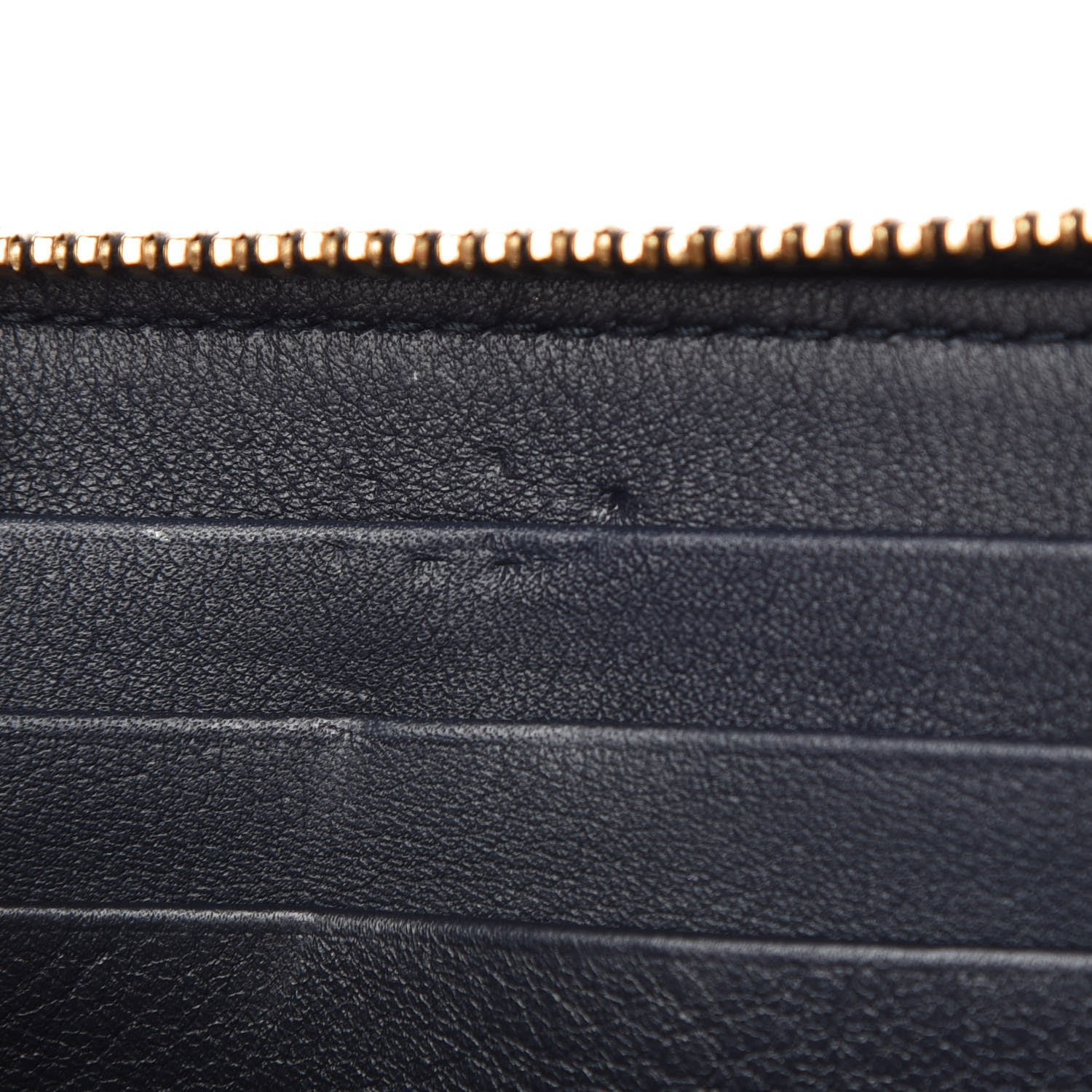 Saint Laurent Calfskin Monogram Zip Around Wallet Deep Marine 7 of 10