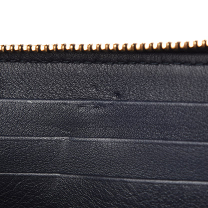 Saint Laurent Calfskin Monogram Zip Around Wallet Deep Marine 7 of 10