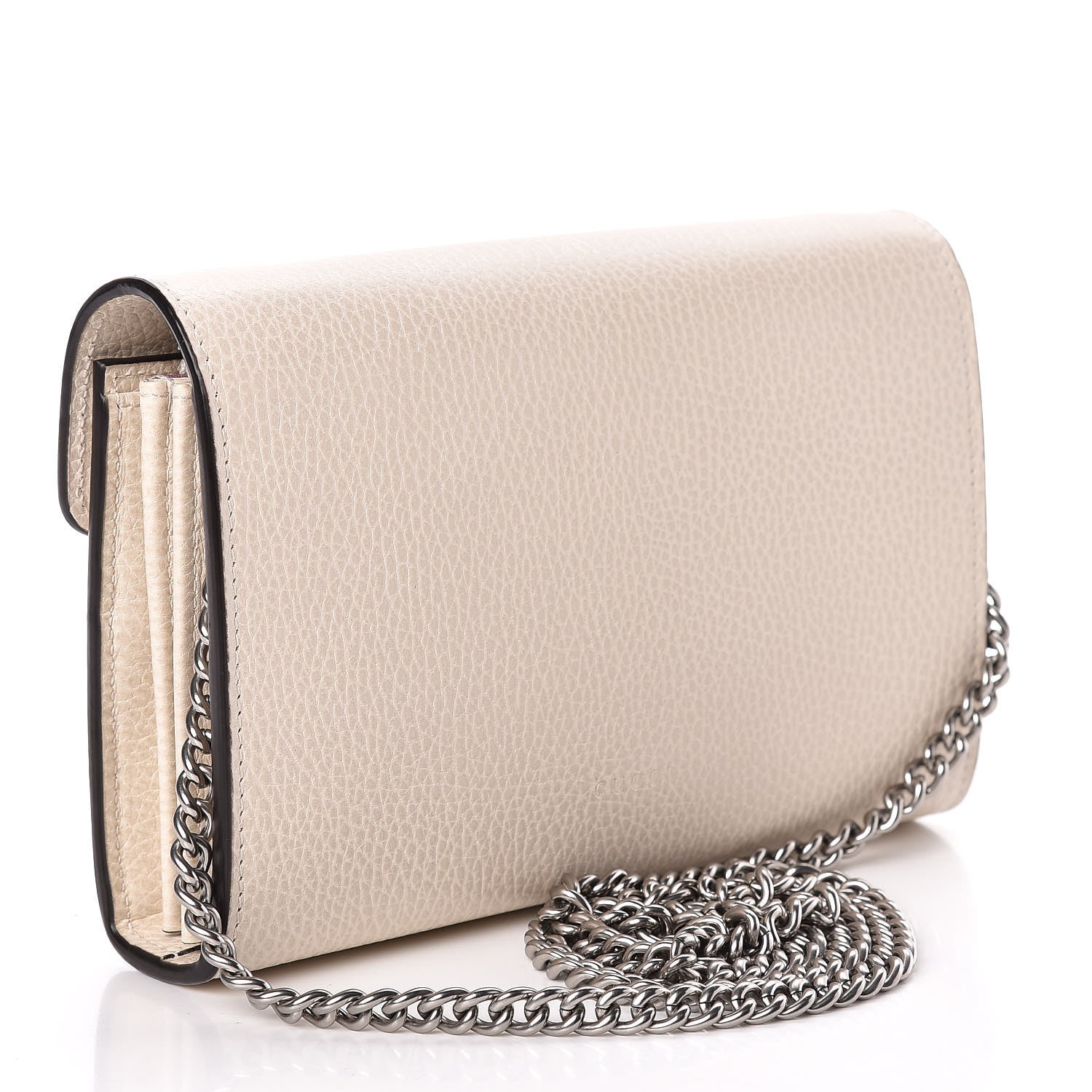 Gucci Dollar Calfskin Mini Dionysus Chain Wallet Mystic White 3 of 10