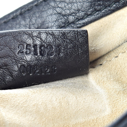 Gucci Pebbled Calfskin Small 1973 Chain Shoulder Bag Black 7 of 16