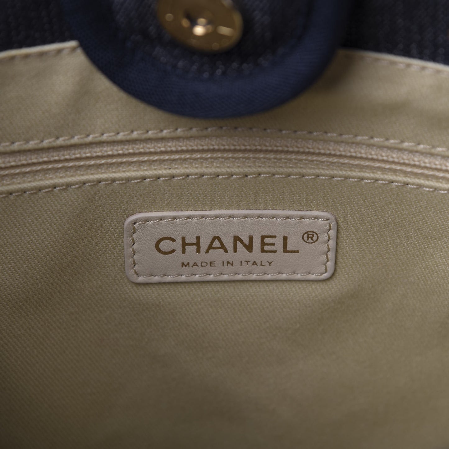 Denim Mini Deauville Tote Dark Blue