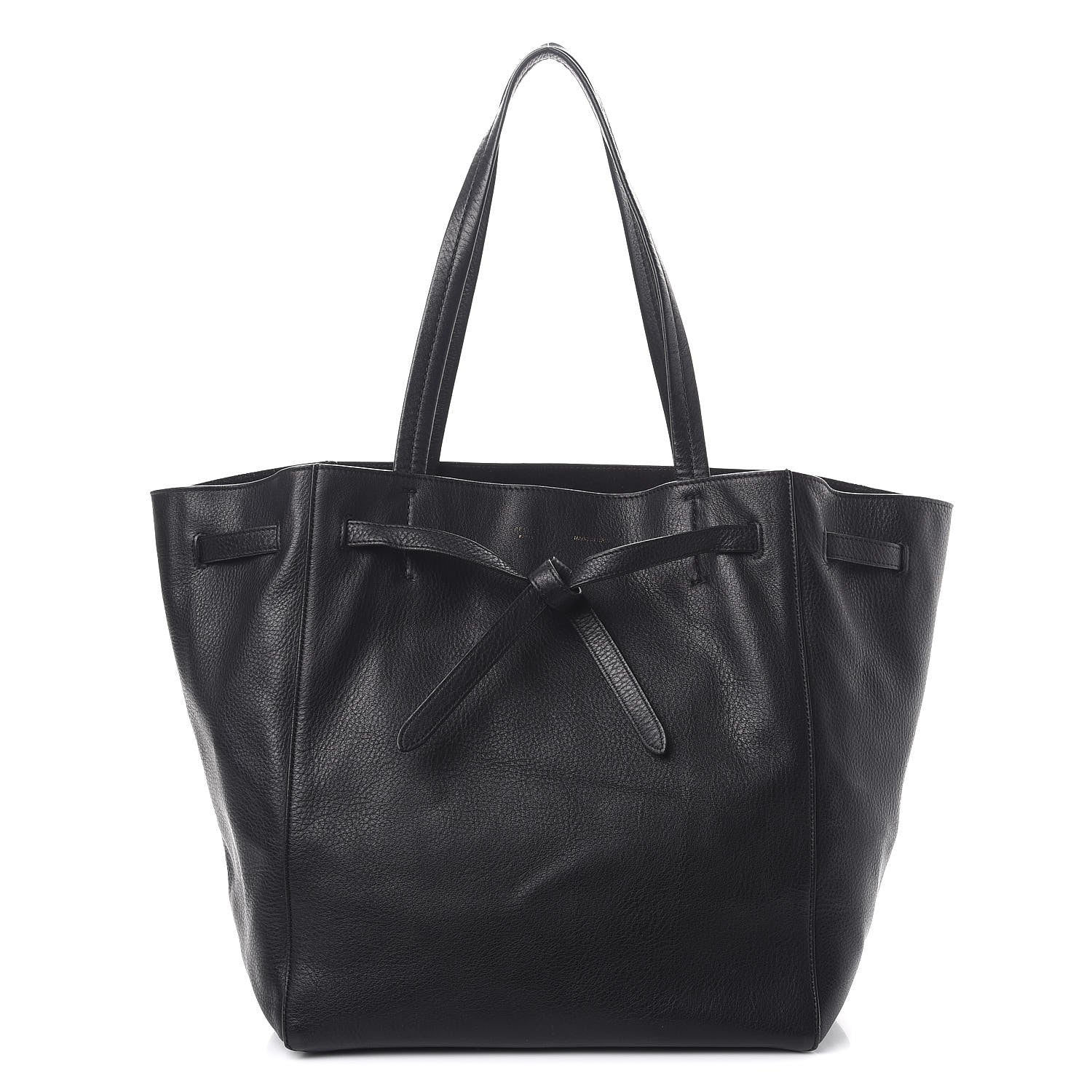 Celine Soft Grained Calfskin Small Belt Cabas Phantom Black 1 of 11