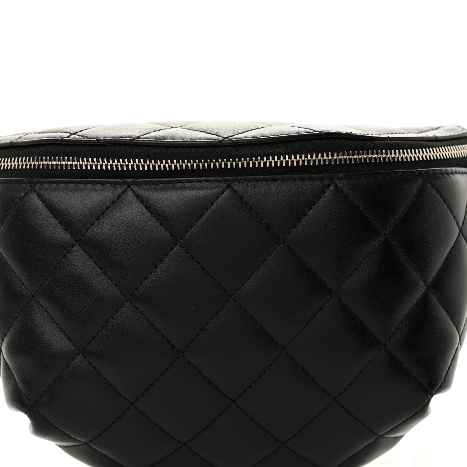 Chanel Calfskin Quilted Uniform Waist Belt Bag Black 9 of 11