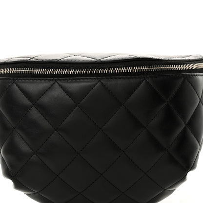 Chanel Calfskin Quilted Uniform Waist Belt Bag Black 9 of 11