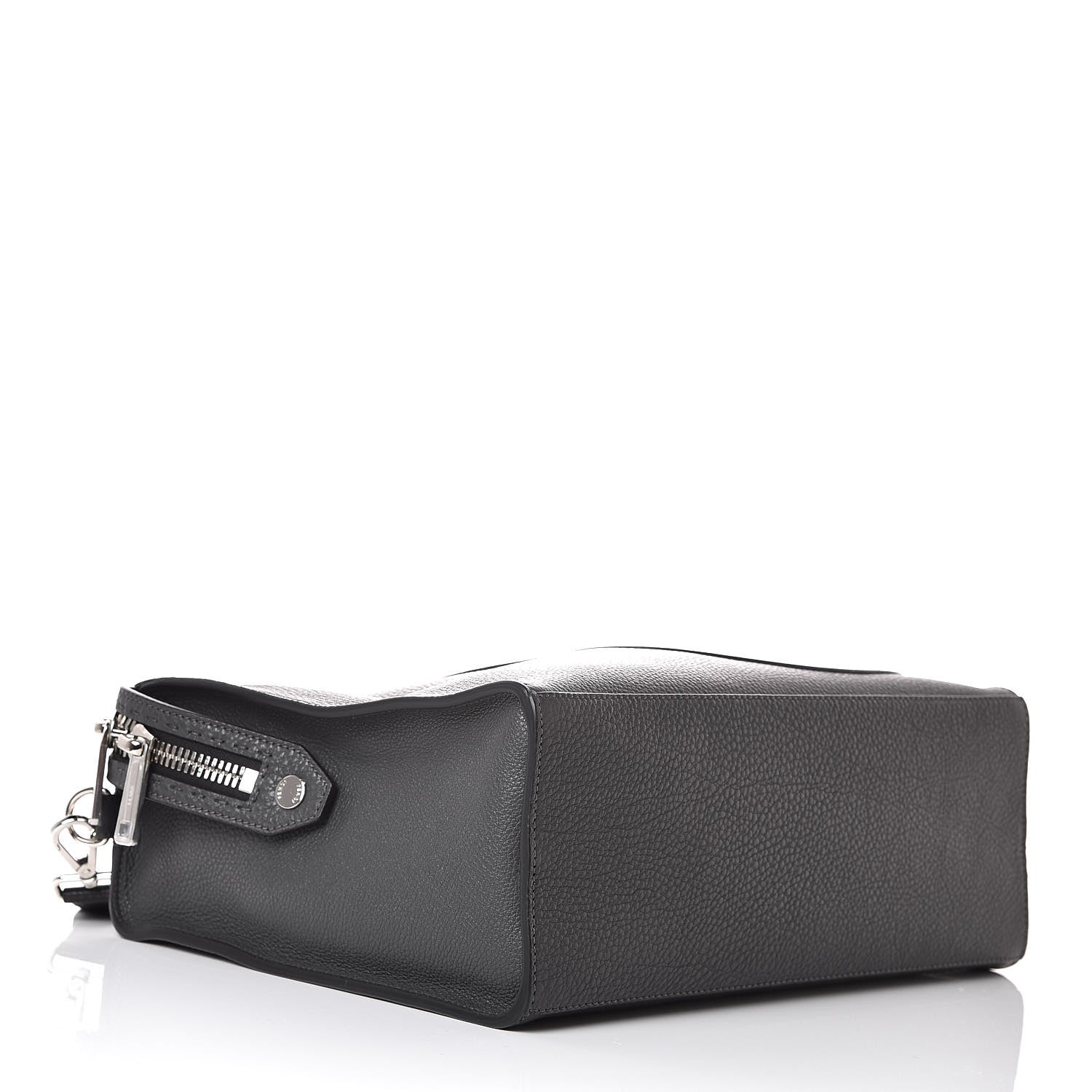 Fendi Cuoio Romano Selleria Fendi Stamp Patch Lui Urban Briefcase Black Black Grigio 5 of 9