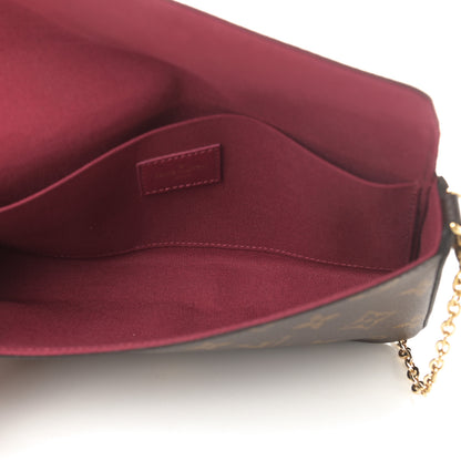 Louis Vuitton Monogram Pochette Felicie Chain Wallet Fuchsia 5 of 13