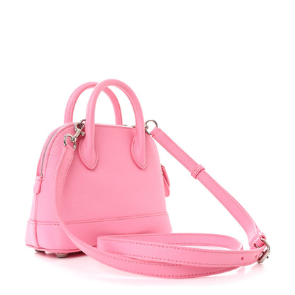 Balenciaga Signature Grained Calfskin Logo XXS Ville Top Handle Bag Rose Bubblegum Black 3 of 13