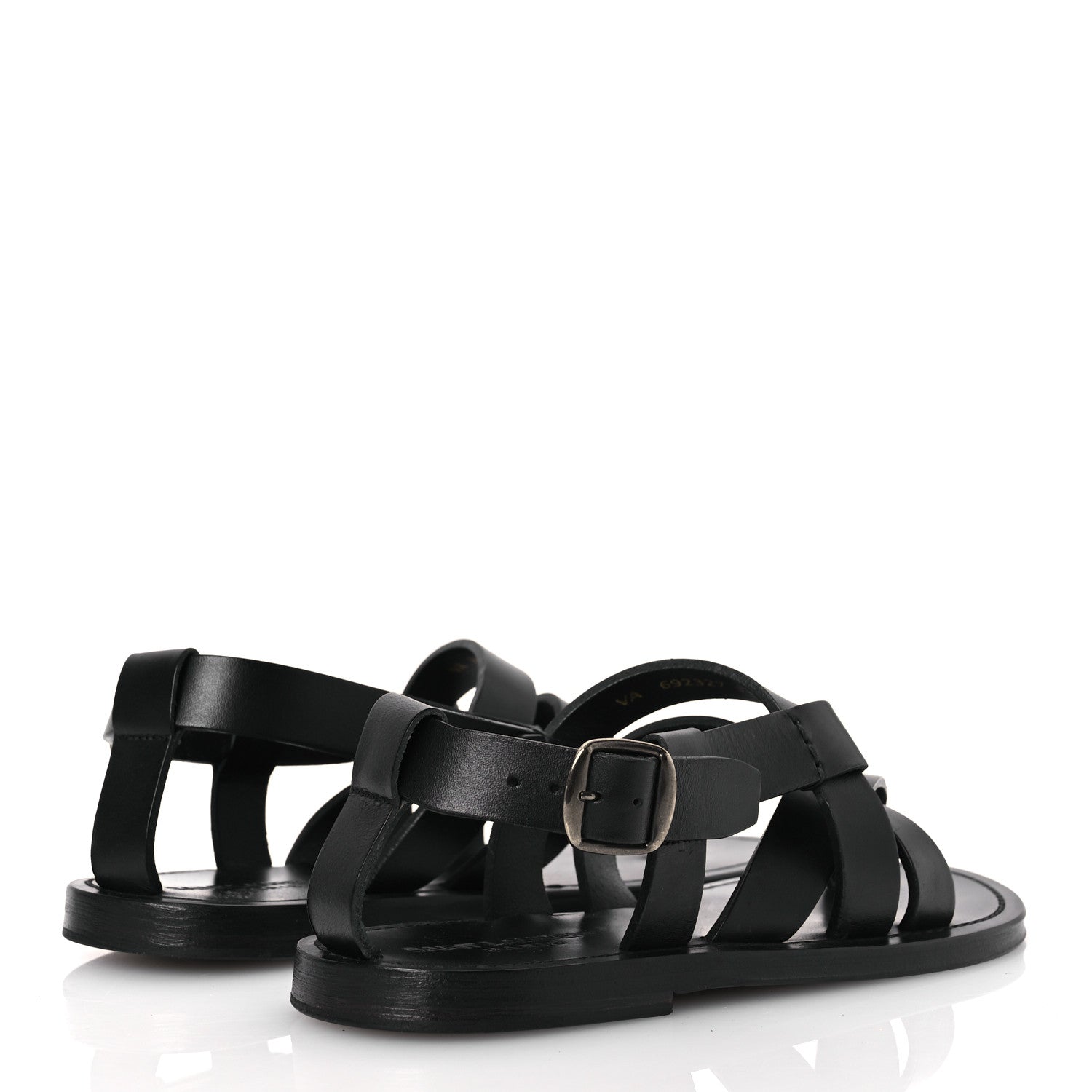 Saint Laurent Calfskin Pepe 05 Sandals 37 Black 5 of 13