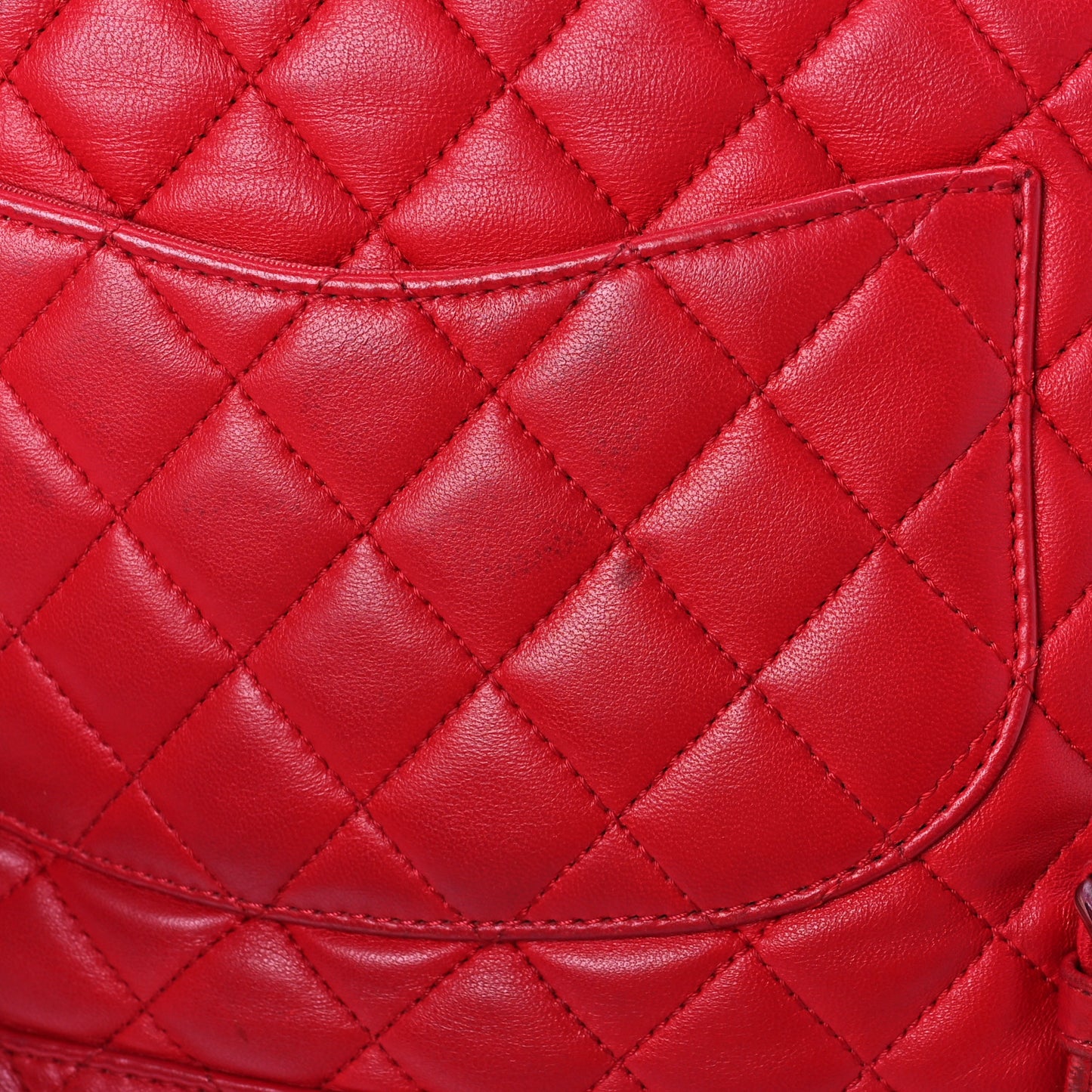 Lambskin Quilted Large Urban Spirit Backpack Red