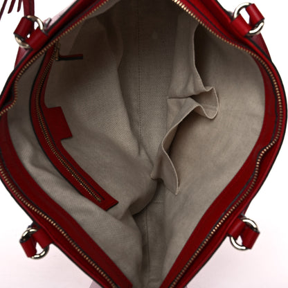 Gucci Pebbled Calfskin Small Soho Top Handle Bag Red 4 of 10