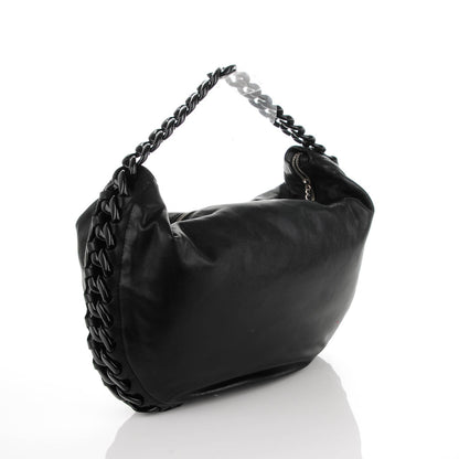 Chanel Calfskin Modern Chain Rhodoid Hobo Black 3 of 7