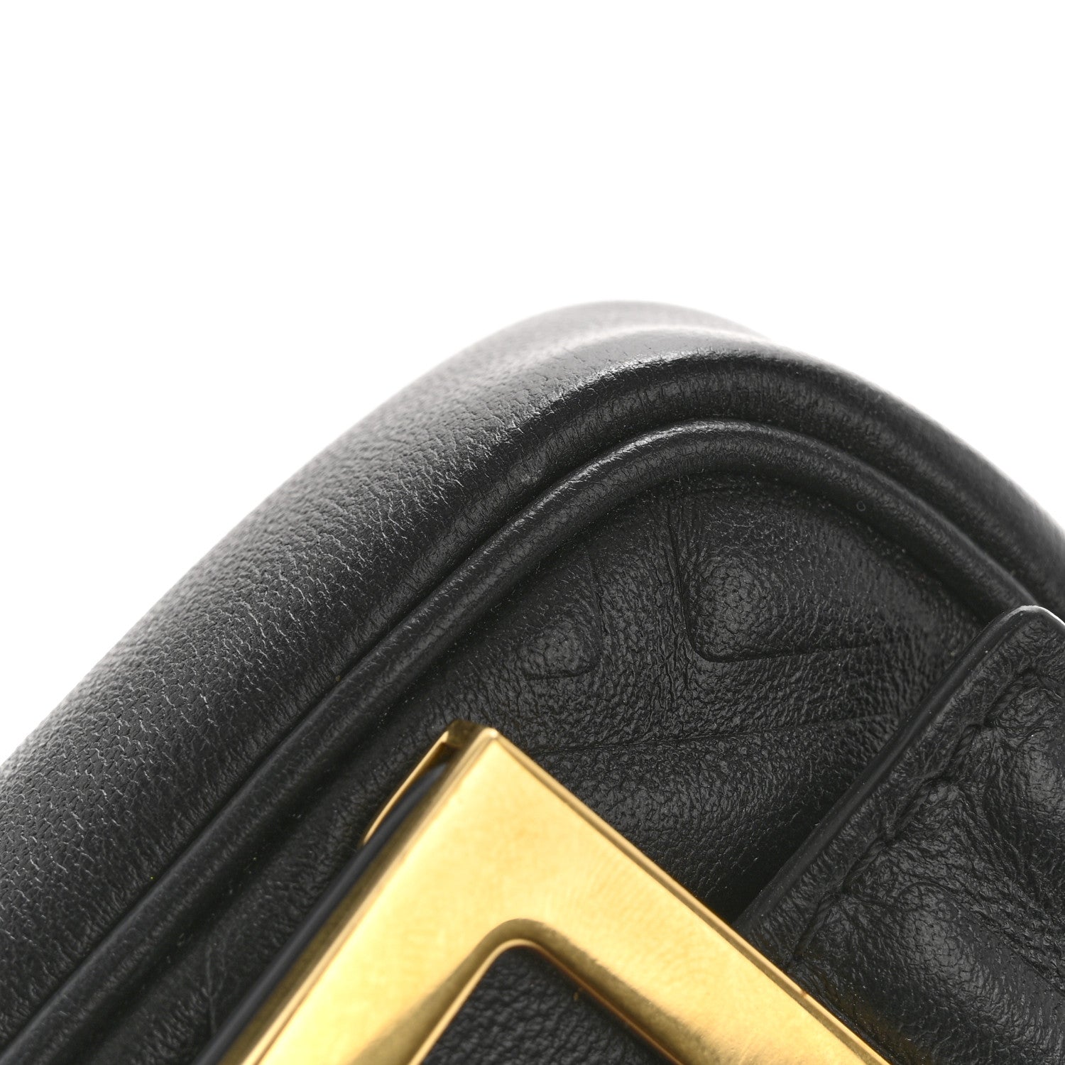 Fendi Nappa Matisse FF Embossed Nano Chain Baguette Black 12 of 13