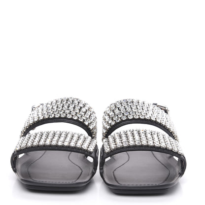 Gucci Napa Crystal Sandal 38 Black 2 of 9