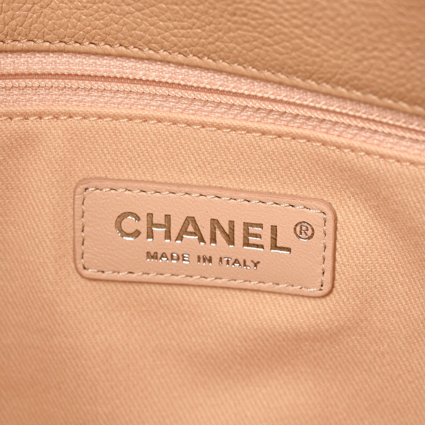 Grained Calfskin Stitched Medium Braided With Style Hobo Beige