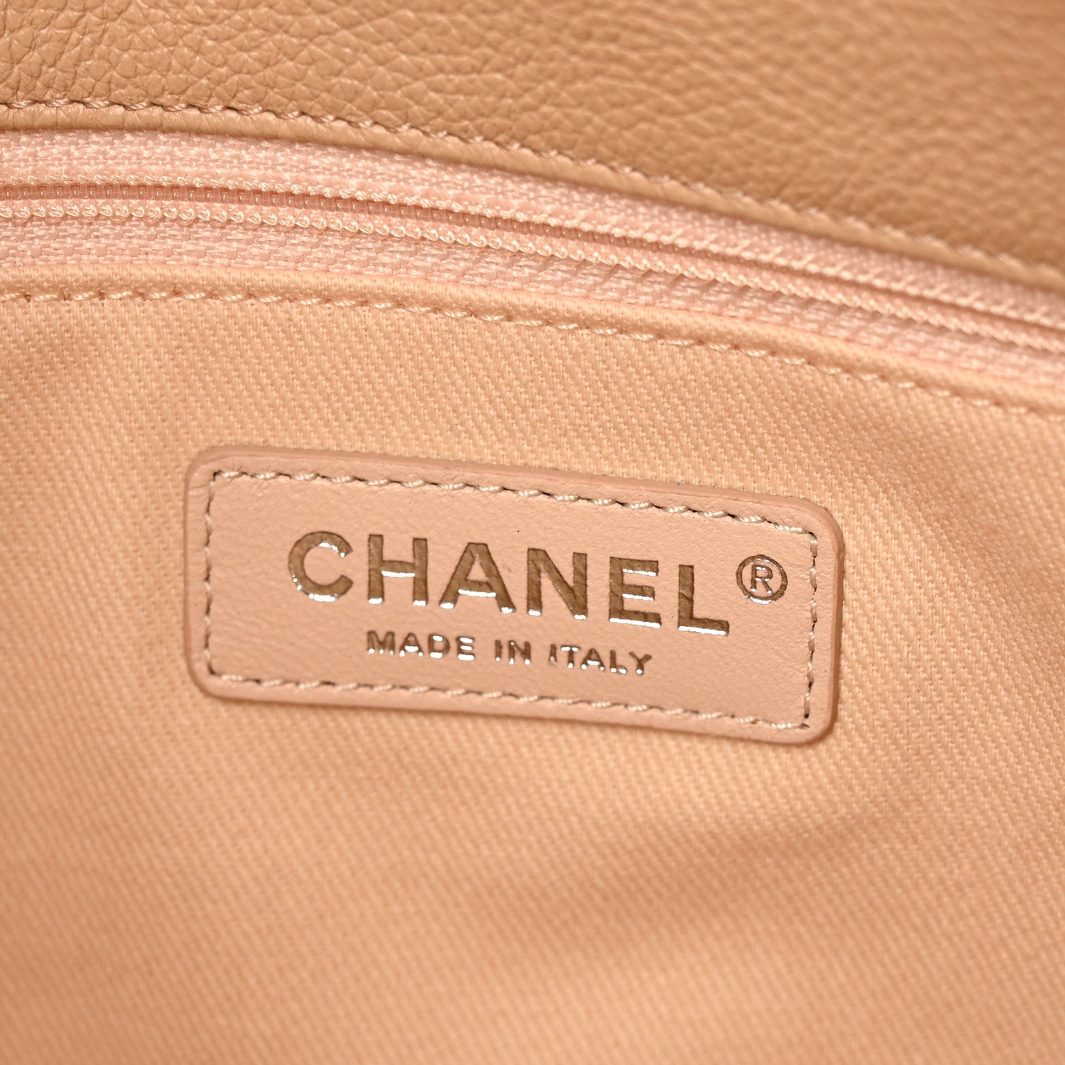 Chanel Grained Calfskin Stitched Medium Braided With Style Hobo Beige 5 of 9