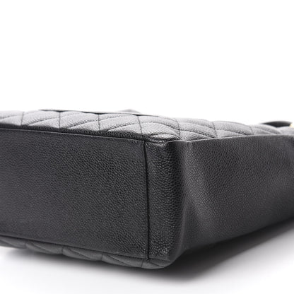 Chanel Caviar Quilted Petit Shopping Tote PST Black 7 of 10
