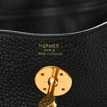Hermes Taurillon Clemence Lindy 26 Black 6 of 8