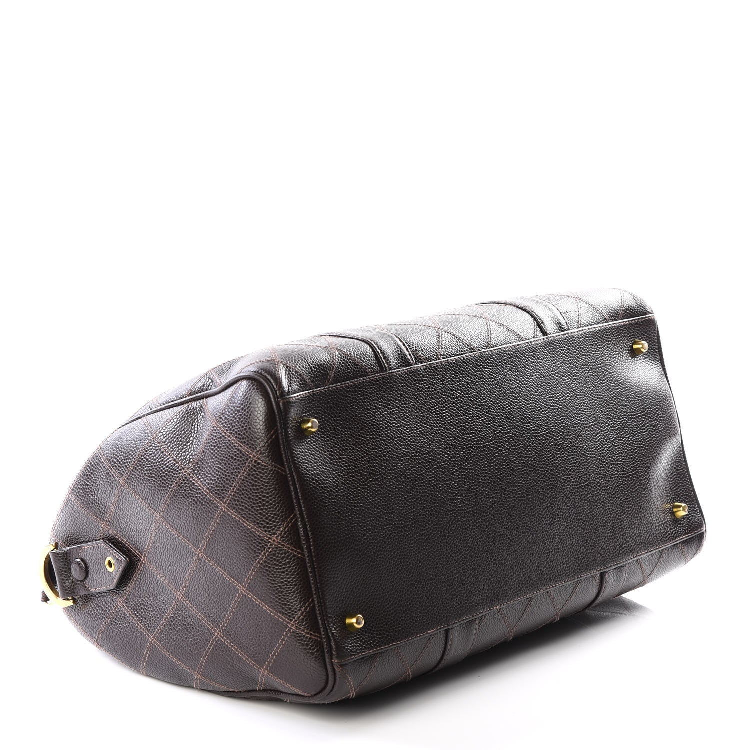 Chanel Caviar Stitched Boston Brown 3 of 11