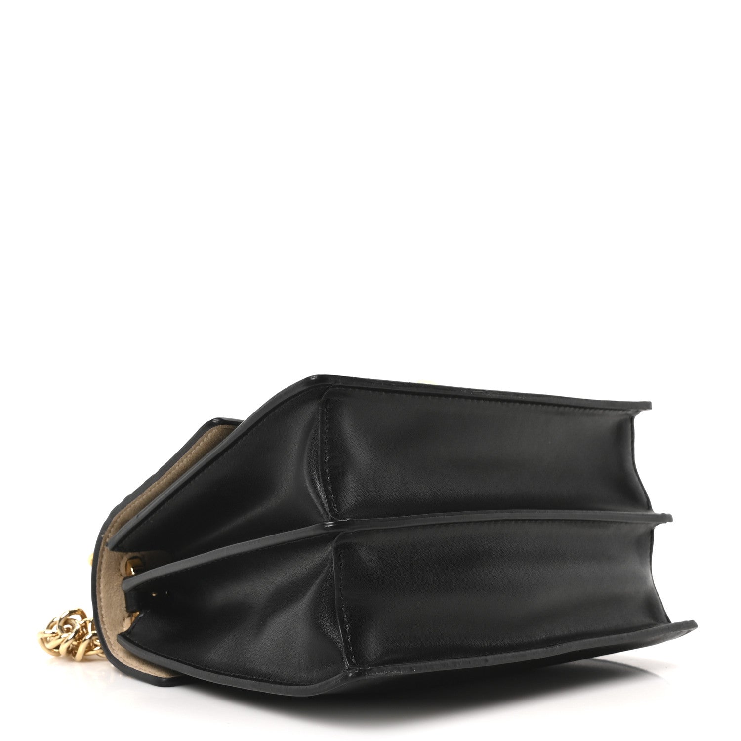 Fendi Vitello Liberty Bi-Color FF 1974 Embossed Small Kan I Shoulder Bag Black Maya 4 of 10