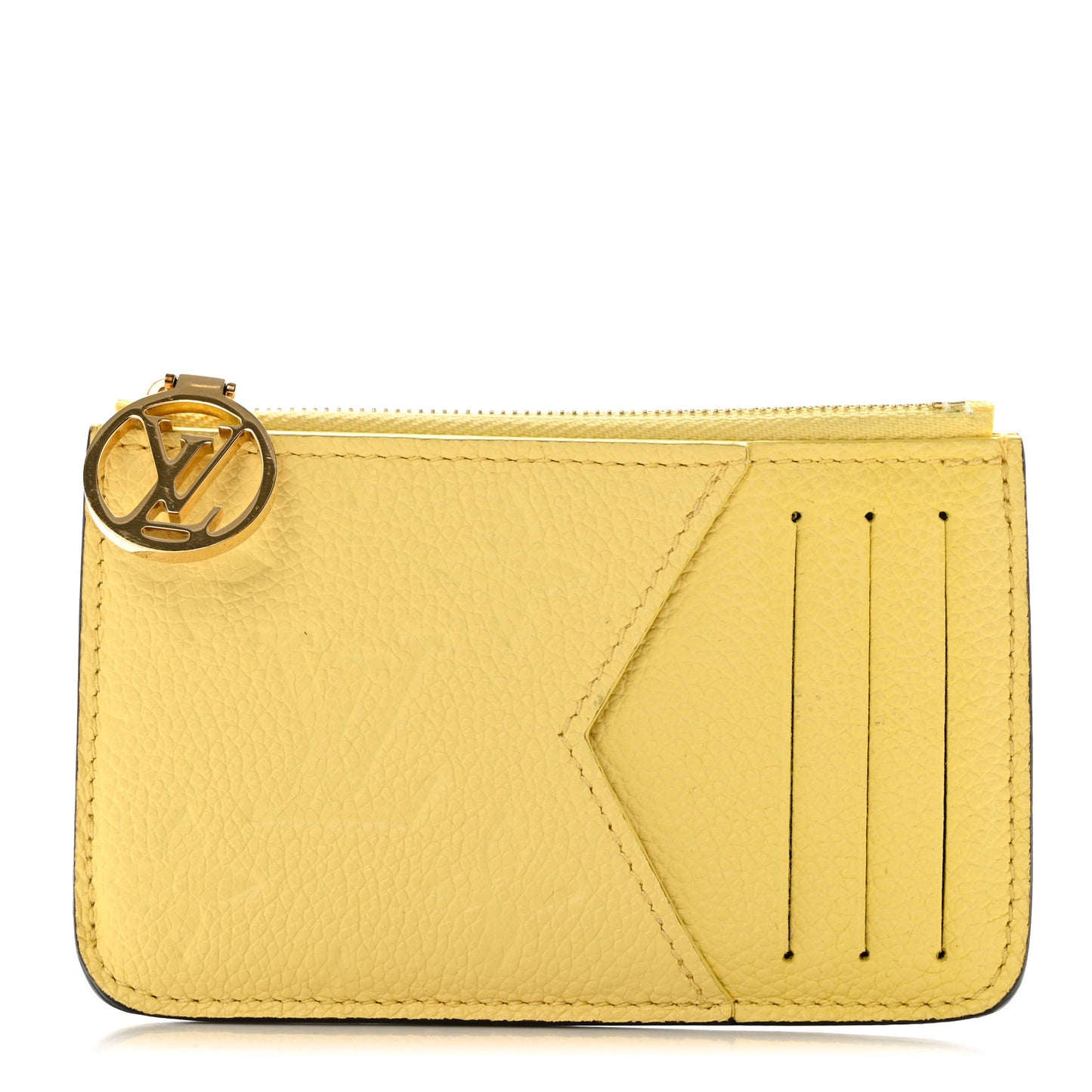 Empreinte Monogram Zipped Romy Card Holder Jaune