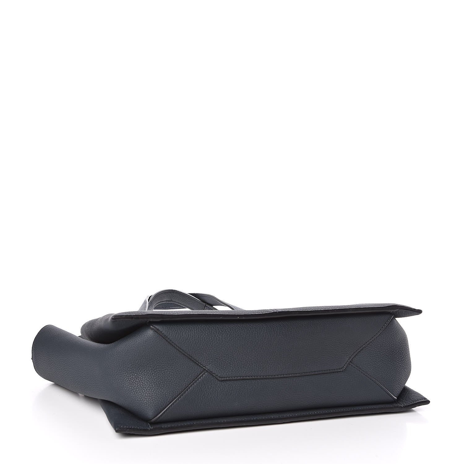 Celine Baby Grained Calfskin Medium Tri-Fold Bag Dark Sea 4 of 10