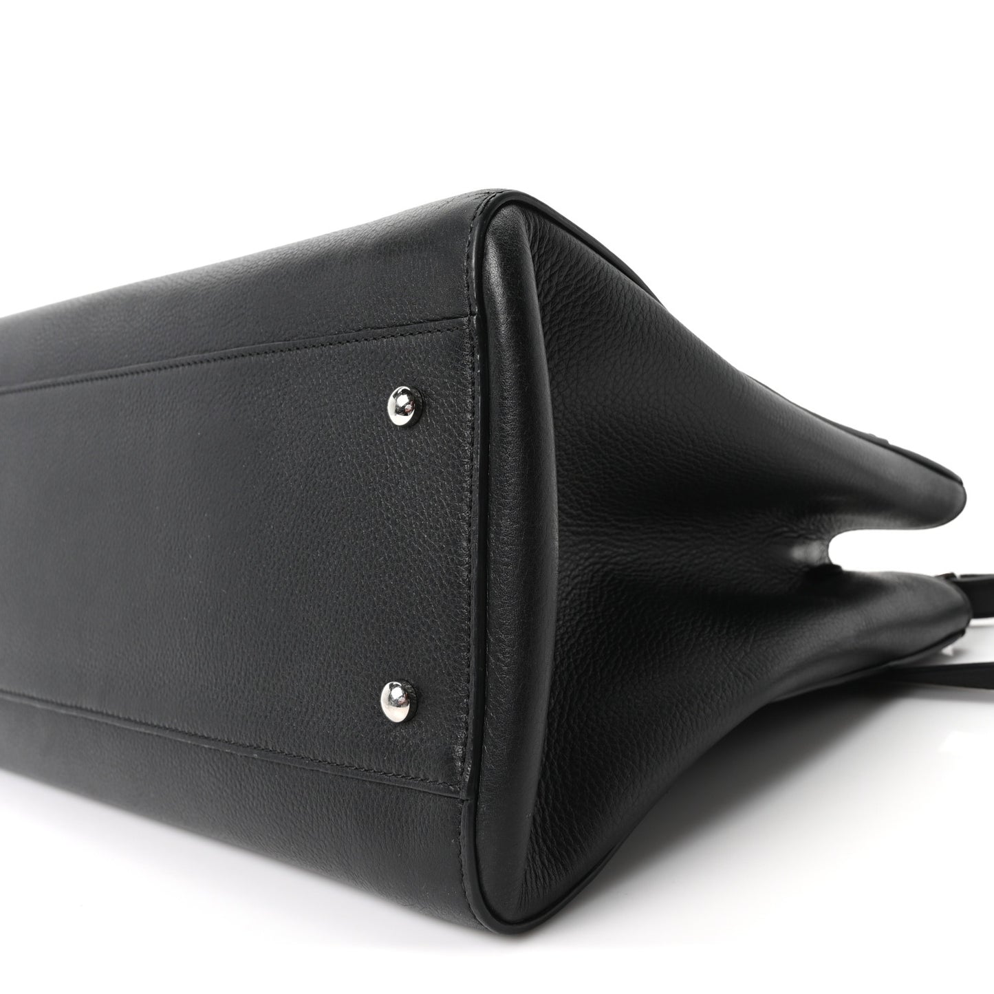 Grained Calfskin Medium Neo Executive Shopper Tote Black