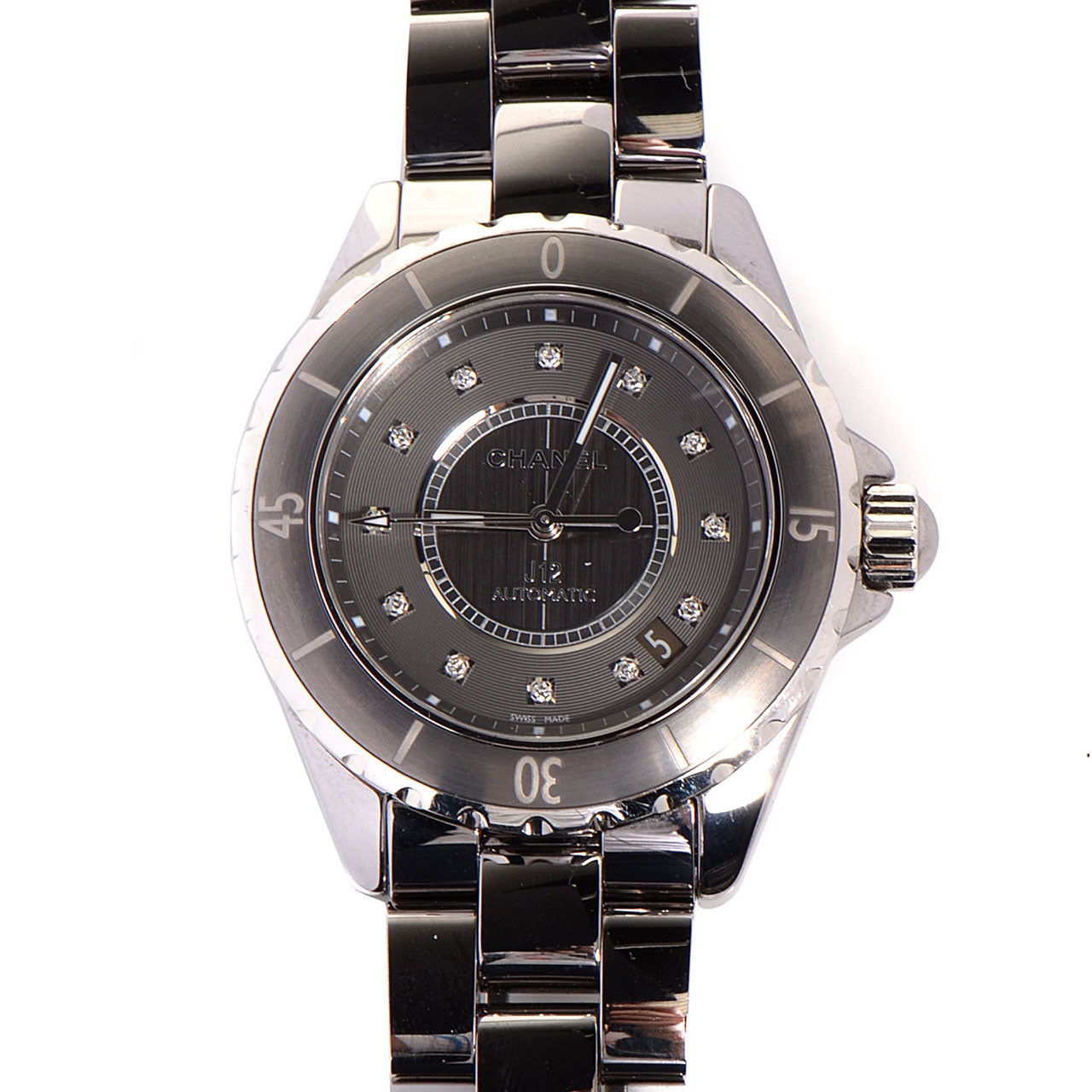 Titanium Ceramic Diamond 38mm J12 Automatic Watch