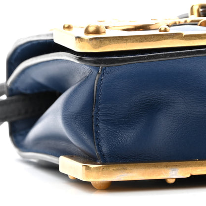 Prada City Calf Saffiano Astrology Cahier Bag Bluette Black 8 of 9