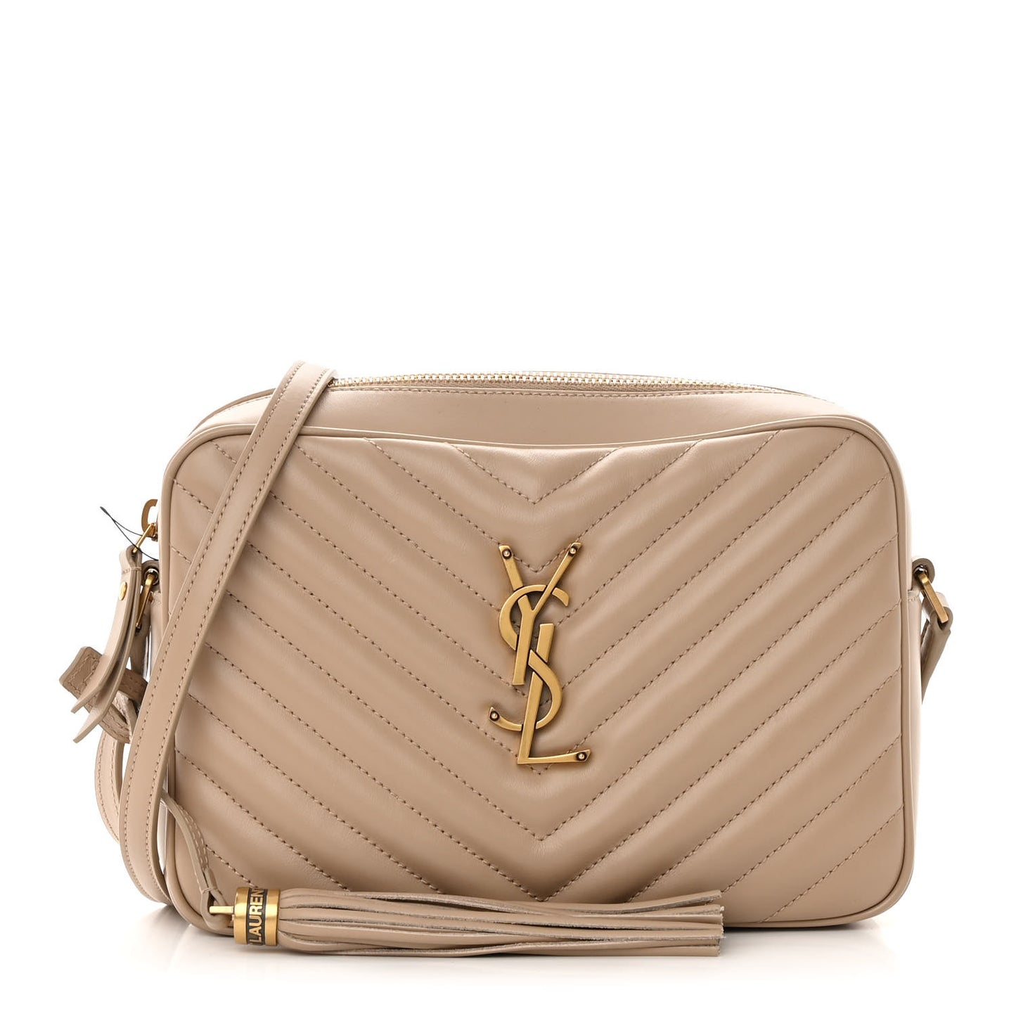 Calfskin Matelasse Monogram Lou Camera Bag Dark Beige