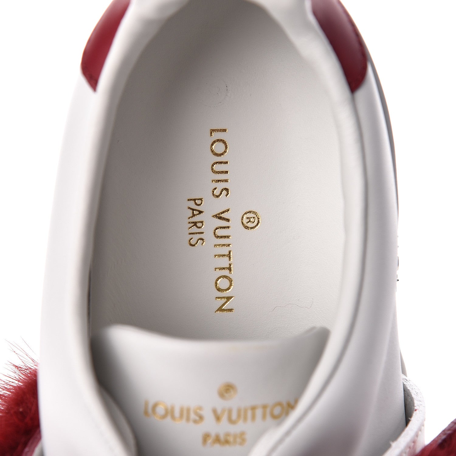 Louis Vuitton Calfskin Mink Fur Frontrow Sneakers 38.5 White 5 of 8