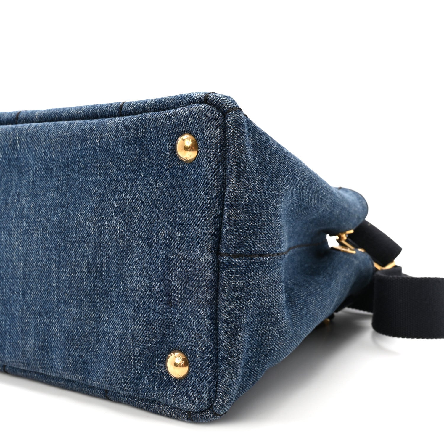 Prada Denim Small Logo Tote Bleu 9 of 9