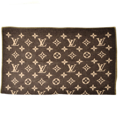 Louis Vuitton Wool Angora Monogram Blanket Marron 1 of 7