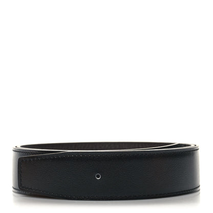 Hermes Box Togo 32mm Belt Strap 85 34 Black Chocolate 1 of 7