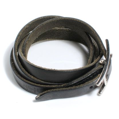 Hermes Chamonix Hapi Triple Tour Wrap Bracelet Black 4 of 6
