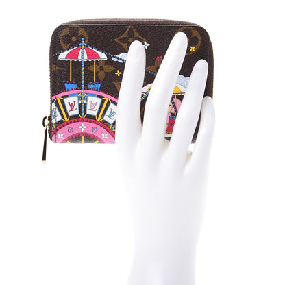 Louis Vuitton Monogram 2020 Christmas Animation Big Wheel Zippy Coin Purse Rose Ballerine 2 of 10