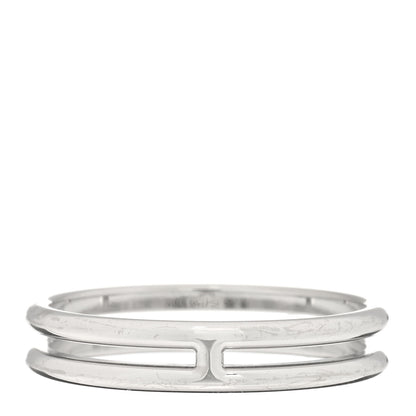 Hermes 18K White Gold Ariane Wedding Band Ring 52 6 2 of 3