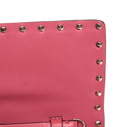 Valentino Garavani Nappa Rockstud Spike Wallet On Chain Paradise Rose 7 of 8