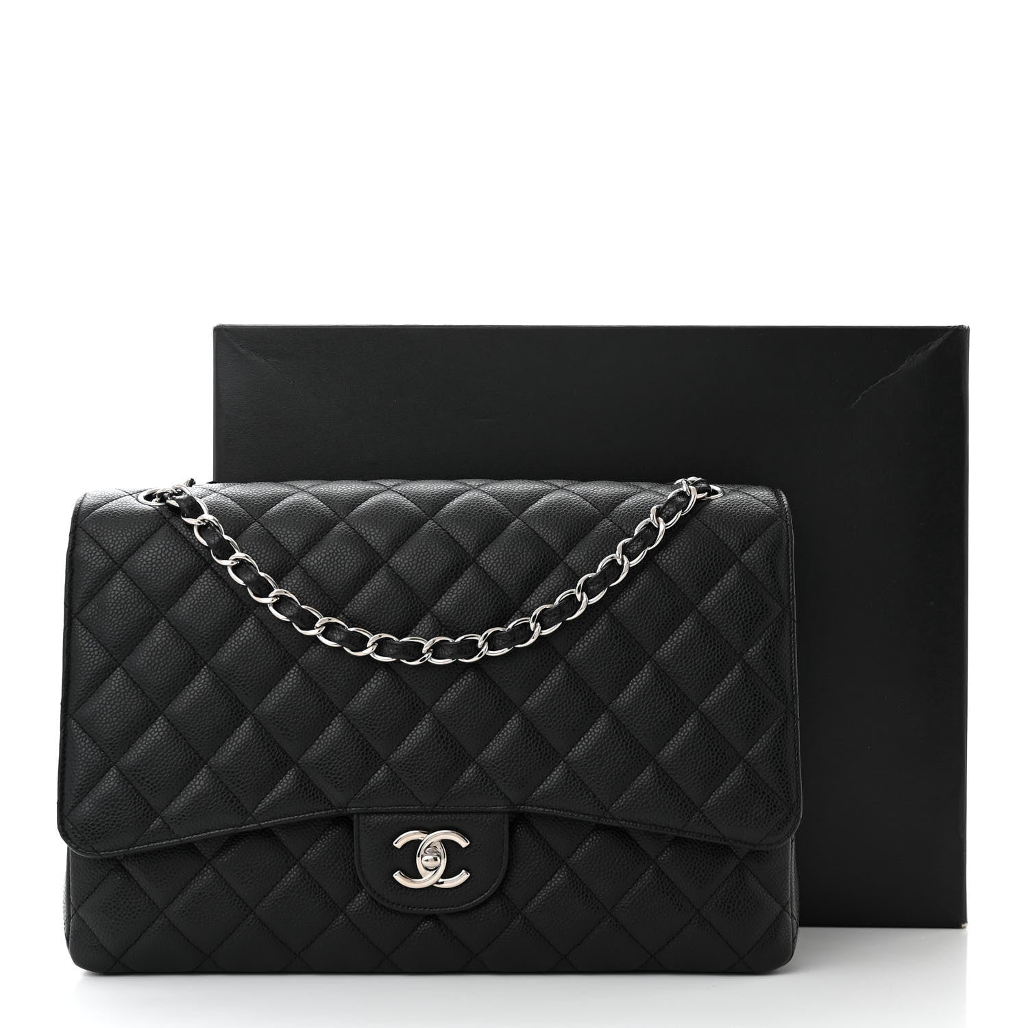 Chanel Caviar Quilted Maxi Single Flap Black 11 of 11