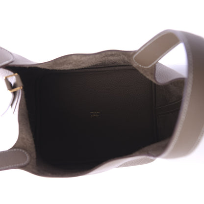 Hermes Taurillon Clemence Picotin Lock 22 MM Etoupe 6 of 11