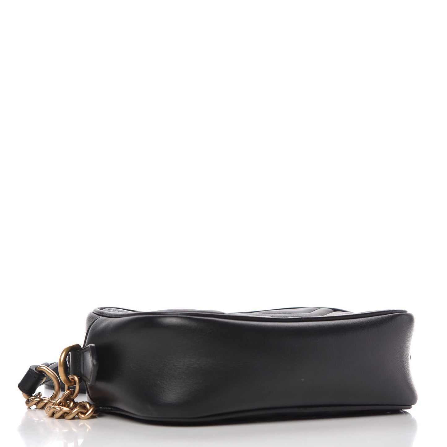 Calfskin Matelasse Mini GG Marmont Chain Shoulder Bag Black