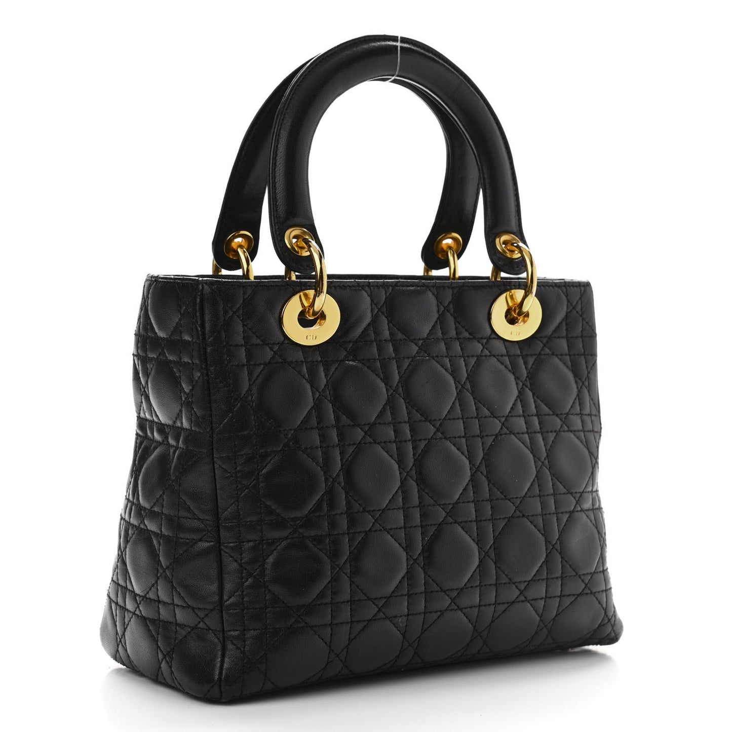 Lambskin Cannage Medium Lady Dior Black