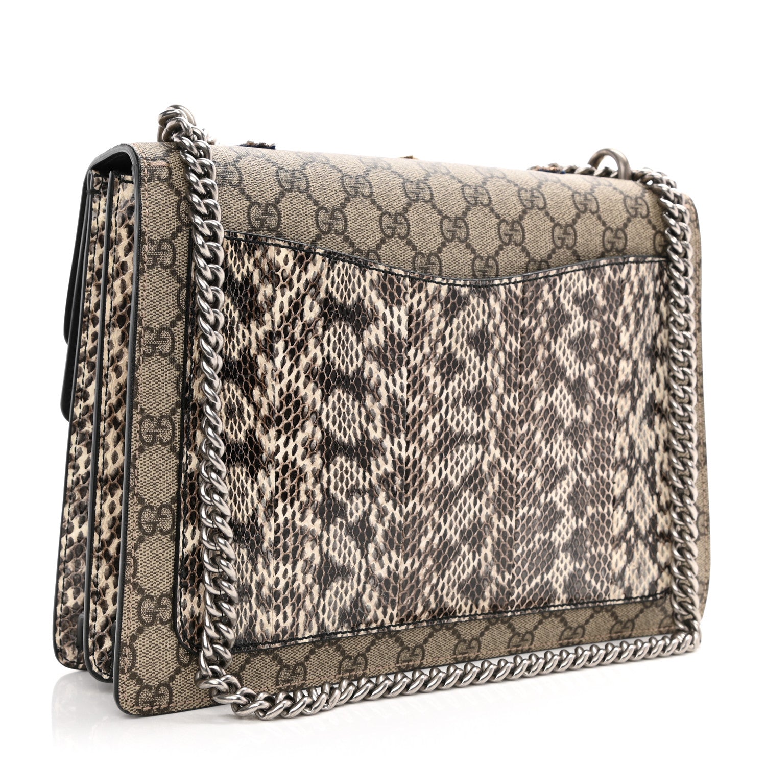 Gucci GG Supreme Monogram Embroidered Medium Dionysus Shoulder Bag Beige 4 of 23