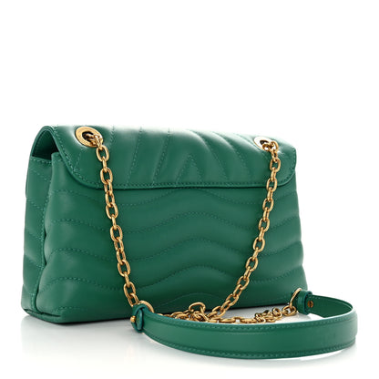 Louis Vuitton Calfskin New Wave Chain Bag MM NM Emerald 3 of 9