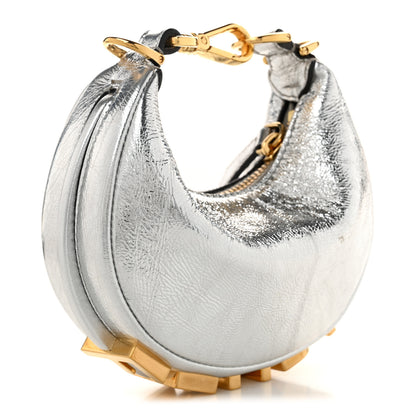 Fendi Rock Millenium Nano Fendigraphy Hobo Charm Argento 3 of 10